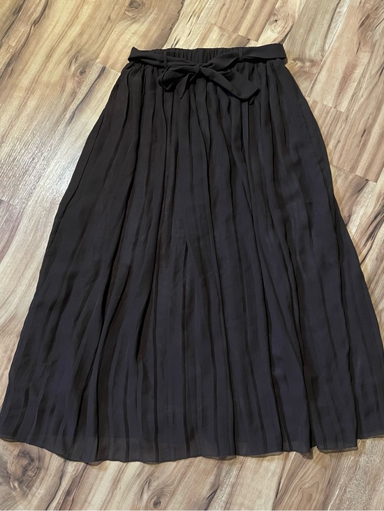 Joie Dresses & Skirts - Joie Choc Brown Pleated Chiffon Midi Skirt, Self-Tie Belt, Flowy A-Line Sz L